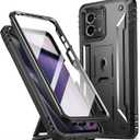 Poetic Revolution Case for Motorola Moto G Stylus 5G 2023 [Not Fit 4G Version]-XT2315, [20FT Mil-Grade Drop Tested], Full-Body Shockproof Cover with Kickstand and Built-in Screen Protector, Black