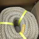 Natural Jute Rope (3/4 Inch x 100 Feet) Thick Hemp Rope Twisted Manila for DIY Crafts, Deck Railings, Hanging Swing, Nautical Decorating