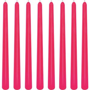 8 Pack 10 Inch Hot-Pink Smooth Taper Candle Set, 7/8 Inch Unscented Driples Candlesticks for Home Decoration, 6-7 Hours Burn