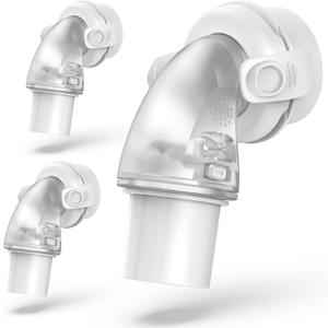 3 Packs F20 F30 Elbow Connector Compatible with ResMed Airfit F20, F30 & Airtouch F20, Replacement Elbow with Triple 360° Swivel & QuickRelease Technology, SnugFit & LeakFree for F20 Mask CPAP User