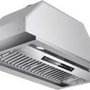 IKTCH 30 inch Built-in/Insert Range Hood 900 CFM, Ducted/Ductless Convertible Duct, Stainless Steel Kitchen Vent Hood with 2 Pcs Adjustable Lights and 2 Pcs Baffle Filters with Handlebar