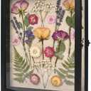 Shadow Box Frame13×16 Display Case with Linen Back, Real Glass Window Door with Hinge, Memorabilia Medals Wedding Bouquet Collections Picture Frame Memory Box for Keepsakes