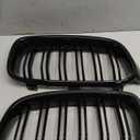 MNGYNUKA Grille Front Kidney Color Grill Compatible with BMW 3er F30 F31 2012 2013 2014 2015 2016 2017 2018 Double Slats ABS Gloss Black Grills (For 3er F30 2012-2018)