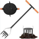 Hand Tiller,Garden Tool with 8 Spikes 40" Non-Slip Rubber Grip,Claw Twist Tiller