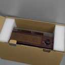 Vinyl Record Player Turntable with Built-in Bluetooth Receiver & 2 Stereo Speakers, 3 Speed 3 Size Portable Retro Record Player for Entertainment and Home Decoration (Brown)