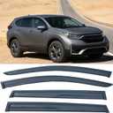 Window Visors Rain Guards for 2017-2022 Honda CRV,4PCS Tape on Vent Visors Wind Deflector Sun Shade for CRV 17-22,UV Protection & Reduced Road Noise,Car Accessories