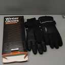 rivmount Winter Waterproof Ski Snow Warm Gloves for Women Men, Windproof Cold Weather Thermal with Touchscreen Fingers, for Running Driving Cycling Hiking Biking Outdoor Sports Daily Work (Small, Pirate Black)