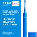 ORDO Sonic+ Electric Toothbrush for Adults, 4 Modes, Arctic Blue | Rechargeable sonic electric toothbrush, 4+ weeks battery life, USB charger, teeth whitening, plaque removal, Blue