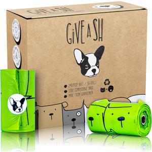 100% Certified Home Compostable Dog Poop Bags - 10% to Charity - ASTM D6400 & EN 13432 Compliant - 240 x Plant Based Compostable Poop Bags (16 Rolls)