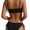 Daci Bikini Sets for Women - Two Piece Scoop Neck Swimsuit Full Coverage Bathing Suit 2026 (Black, M)