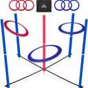 SWOOC Games - King Toss | Giant Ring Toss Game for Kids and Adults (4ft x 4ft) | Weatherproof Giant Outdoor Games for Adults and Family | Backyard Activities | Outside Yard & Lawn Game | Beach Fun