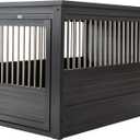 New Age Pet ECOFLEX InnPlace Dog Crate & End Table, Indoor Furniture Style Pet Kennel for Small, Medium, Large & XL Dogs, Durable Composite, Espresso Black, X-Large (35.9"L x 23.7"W x 28.0"H)
