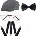 Beelittle 1920s Men Costume Accessories Old Man Costume Grandpa Cosplay Set
