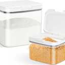 Flour Sugar Storage Containers, 2Pack 2.9 Qt + 4.75 Qt Food Storage Container with Pop-to-Flip Lids for Rice Dog Food Dog Treat Storage, Kitchen Organizers and Storage