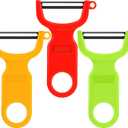 Original Vegetable Peeler Carbon Steel Blade 3-Pack Red/Green/Yellow