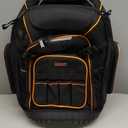 Tool Backpack Bag With Wheel, Heavy Duty Rolling Tool Backpack Hvac On Wheel Tool Bag For Men, For Electrician Construction Work Jobsite, Large Tool Organizer Men With Molded Base & Combination Lock