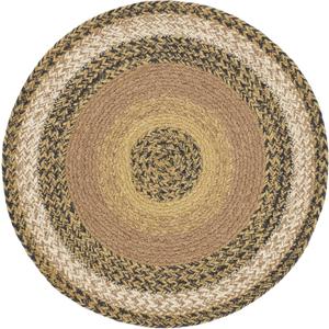 VHC Brands Kettle Grove Table Mat- Pot Holder- Woven Jute Trivet, 15" Round, Ombre