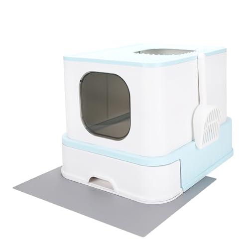 RIZZARI Cat Litter Box Top-Entry : Leak-Proof Enclosed Design Reduces Odor, for Indoor Cats & Owners