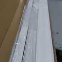 35" W x 60" H Cordless Faux Wood Blinds, 2" Slat, White, Room Darkening, Light Filtering, Waterproof, Inside/Outside Mount