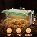 Fuzzy Bird Chick Brooder (12''*8'') Brooder Heater for Chicks Ducks and Birds Incubation Heating Keep Chicks Warm Newly Upgraded Temperature Adjustable Height Adjustable Chick Heating Plate - Green