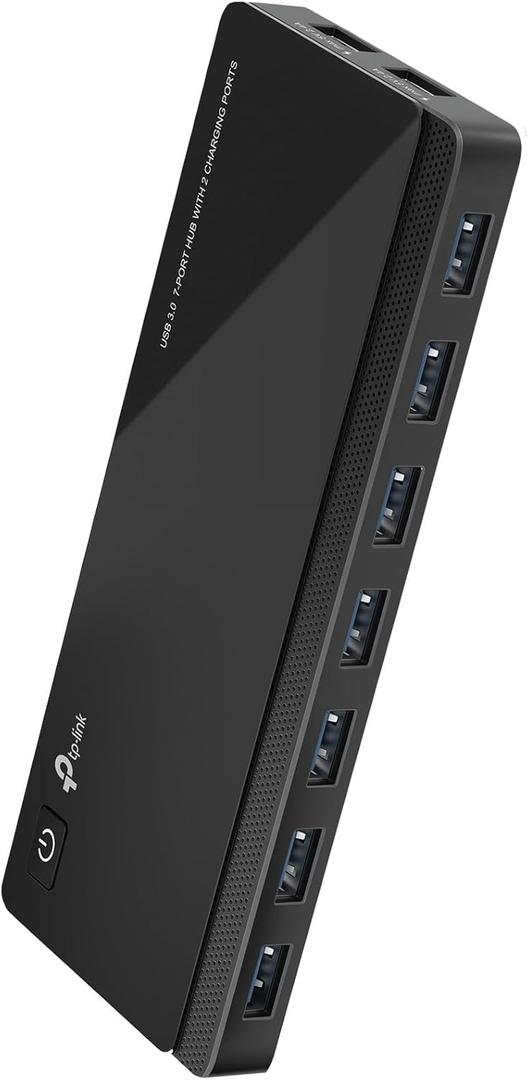 TP-Link Powered USB Hub 3.0 with 7 USB 3.0 Data Ports and 2 Smart Charging USB Ports. Compatible with Windows, Mac, Chrome & Linux OS, with Power On/Off Button, 12V/4A Power Adapter(UH720)