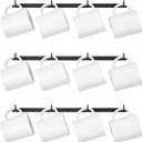 Dahey Metal Coffee Mug Rack Wall Mounted with 12 Mug Hooks, Set of 3, Mug Display Rack Cup Holder Storage for Kitchen Dining Room Coffee Bar, Black