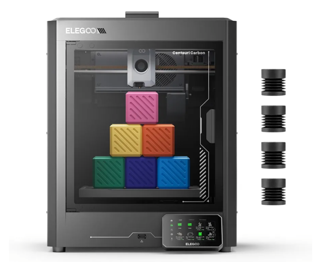 ELEGOO Centauri Carbon 3D Printer, CoreXY 500 mm/s High Speed Printing with Auto Calibration, 320 Nozzle and Built-in Camera, Ready to Print Out of The Box, 256x256x256 mm Printing Size