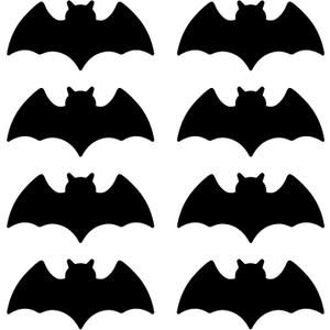 Geyee 100 Pcs Bat Cutouts - Realistic Black Bat Paper Cutout for Halloween Craft Projects & Party Supplies