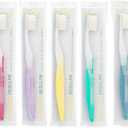 NIMBUS Extra Soft Toothbrushes (Regular Size Head), Periodontist Design Tapered Bristles for Sensitive Teeth & Receding Gums (5 Pack, Colors May Vary)