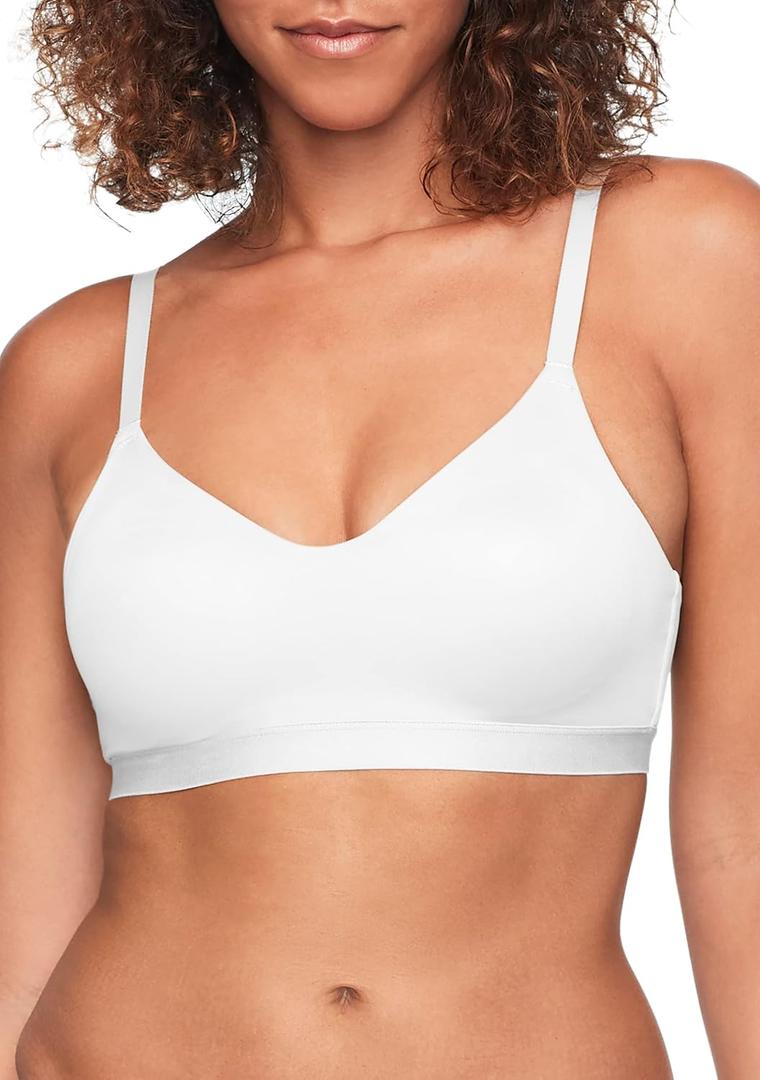 Warner's Womens Women's Cloud 9 Super Soft Wireless Lift Convertible Comfort Bra Rn1041a (Medium, White)