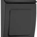 Architectural Mailboxes Aspen Locking, Vertical Wall-Mounted Mailbox for Outside, Modern Metal Galvanized Steel Small Mail Box with Lock and Key Drop Box, Black
