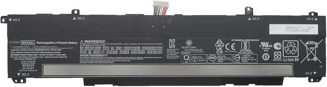 EPYOBW WK04XL Battery 70.07Wh Compatible with HP Omen 16-B 16-C/Victus 15-FA 15-FB 16-D 16-E 16-R 16-S/Victus Gaming 16T-R 16T-S 16-R 16-S Series Laptop WK04070XL HSTNN-IB9V HSTNN-OB2C