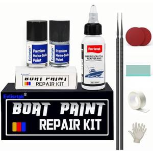 3 Pack Evlisrtpk Marine Paint for Aluminum Boats - Fiberglass Boat Repair Kit， Quick-Dry Deck Paint for Scratches, Chips, and Gelcoat Repair