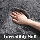 ONASAR Grey Area Rugs for Living Room, 5x8 Gray Fluffy Shag Bedroom Rug, Ultra Soft Plush Shaggy Large Indoor Floor Carpet for Nursery Kids Girls Boys Teen Home Office Decor Aesthetic