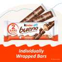 Kinder Bueno Milk Chocolate Bars with Crispy Wafer and Hazelnut Cream, 20 Count, 2 Bars per Pack, 1.5 oz Each (EXP 09/13/26)