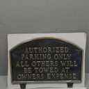 Authorized Parking Only All Others Will Be Towed Standard Arch Statement Plaque with Lawn Stakes - Hammered Bronze 15×10inch