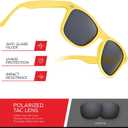 Retro Rewind Polarized Sunglasses for Women Men UV400 Classic Square Vintage Shades Trendy Unisex Sun Glasses