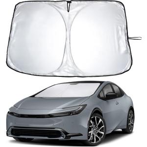 EcoNour Windshield Sunshade Compatible for Toyota Prius Hatchback 2023-2024 2025 2026, Sun Visor for Front Windshield & Window Sun Shade Cover, UV Heat Blocker & Protector, Car Accessories