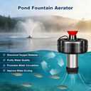 Pond Fountain Aerator with Timer 1HP 750W Floating Fountain Pump Stainless Steel Housing &100FT Power Cord, 15000 GPH, Rustproof & Weather-Resistant, Dual-Use Aeration & Irrigation for Ponds & Lakes