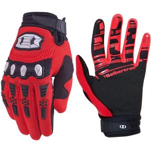 Seibertron Unisex BMX MX ATV MTB Racing Mountain Bike Bicycle Cycling Off-Road/Dirt Bike Gloves Road Racing Motorcycle Motocross Sports Gloves Touch Recognition Full Finger Glove (Red)