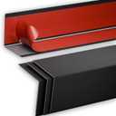 4Pcs 36" Metal Corner Protectors, Aluminum Self-Adhesive Corner Guards, for Edge Protection & Decoration on Walls, Furniture, Cabinets, Kitchen Islands (Black, 36"x0.7"x0.7")