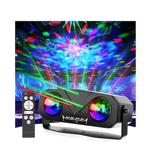 Disco Ball Light,Party Disco Dj Strobe Ocean Star Projector Dance Light Sound Activated with Remote Control Stage Rave for Parties Club Bar Birthday Wedding KTV Christmas Halloween Dancing Décor