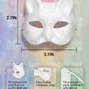 2 x DFLU Cat Therian Mask Kit with Fur and Eye Mesh, Blank DIY Therian Gear Stuff Masks Base to Paint