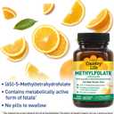 Country Life Methylfolate Chewable Tablets - Metabolically Active Folate - Great Tasting Orange Flavor - Gluten-Free - Smooth Melts - Vegan B12 - Women's Vitamins - Daily Supplement - 60 Tablets, BBD  08/2027