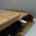 Large Printer Stand with Power Outlet, with Storage Shelf, 2 Tier Rolling Printer Cart with Industrial Wheels, 23.6 x 23.6 Inches Printer Table for Home Office, Black