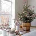 Weysat 12 Pcs Gingerbread Picks for Christmas Tree Gingerbread Christmas Decorations Xmas Tree Topper Sprays Ornament for Vase Filler Craft Holiday Indoor Party Decorations