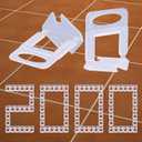 2000 PCS Tile Leveling System Clips 1/16''(1.5mm) 2000-Piece Tiles Leveler Spacers Tool for Professional Ceramic Tile and Stone Installation