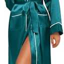 Ekouaer Satin Robes for Women Long Sleeve Silk Bathrobe Soft Lightweight Full Length Sleepwear Bridesmaid Wedding Party Robes L