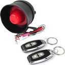 12V Car Alarm System, Anti-Theft Horn Siren with 7-Levels Sensitivity Universal Security Protection System Vehicle Alarm System with Sound
