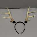 MOSTORY Antler Deer Ear Headband - Reindeer Horns Hairband for Adult Antlers Headpiece for Cosplay Renaissance Renfaire